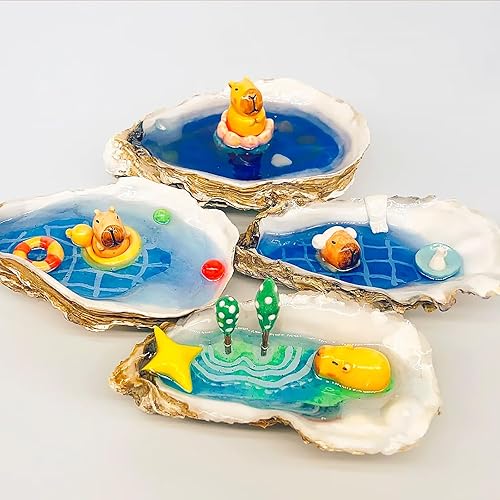 Miniatura 6 de TaoQ C Conchas de ostras blancas para decoración de boda, fiesta temática de playa (4" - 5")