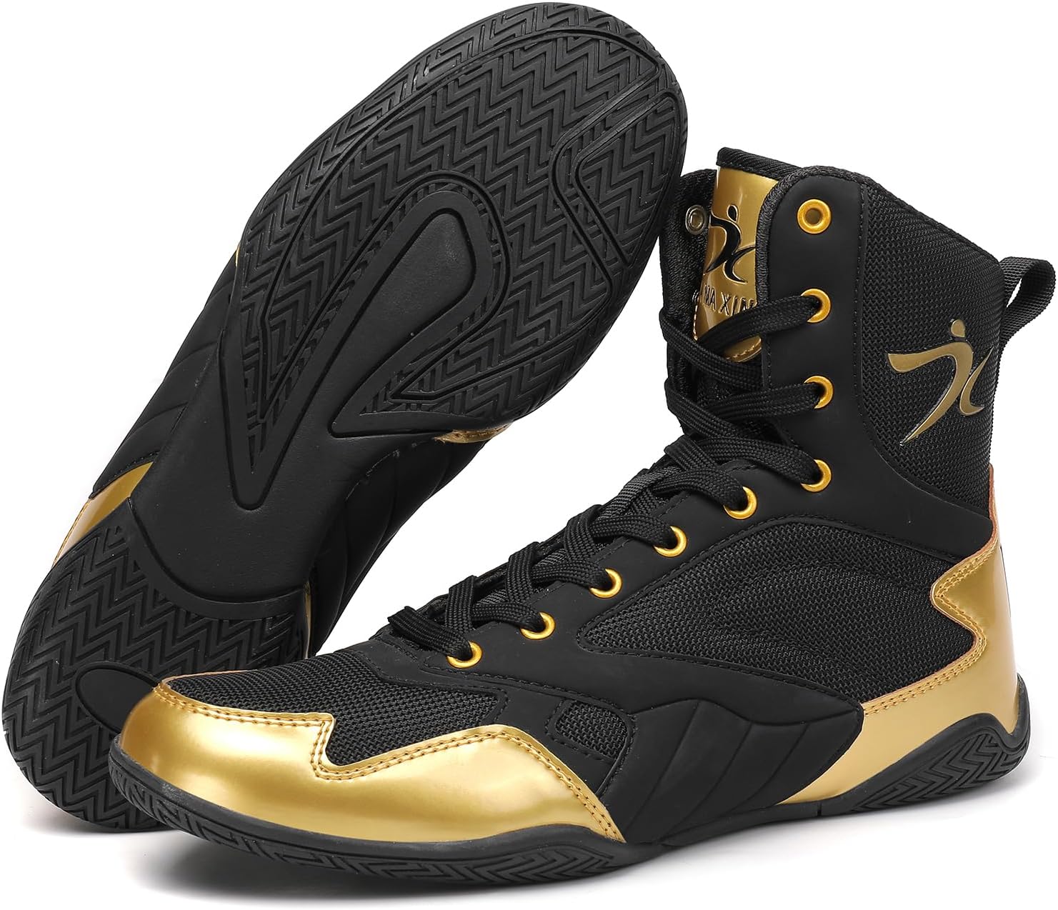 Men's Wrestling Shoes Men Boxing Shoes High Top Fitness Weightlifting Powerlifting Shoes Zero Drop