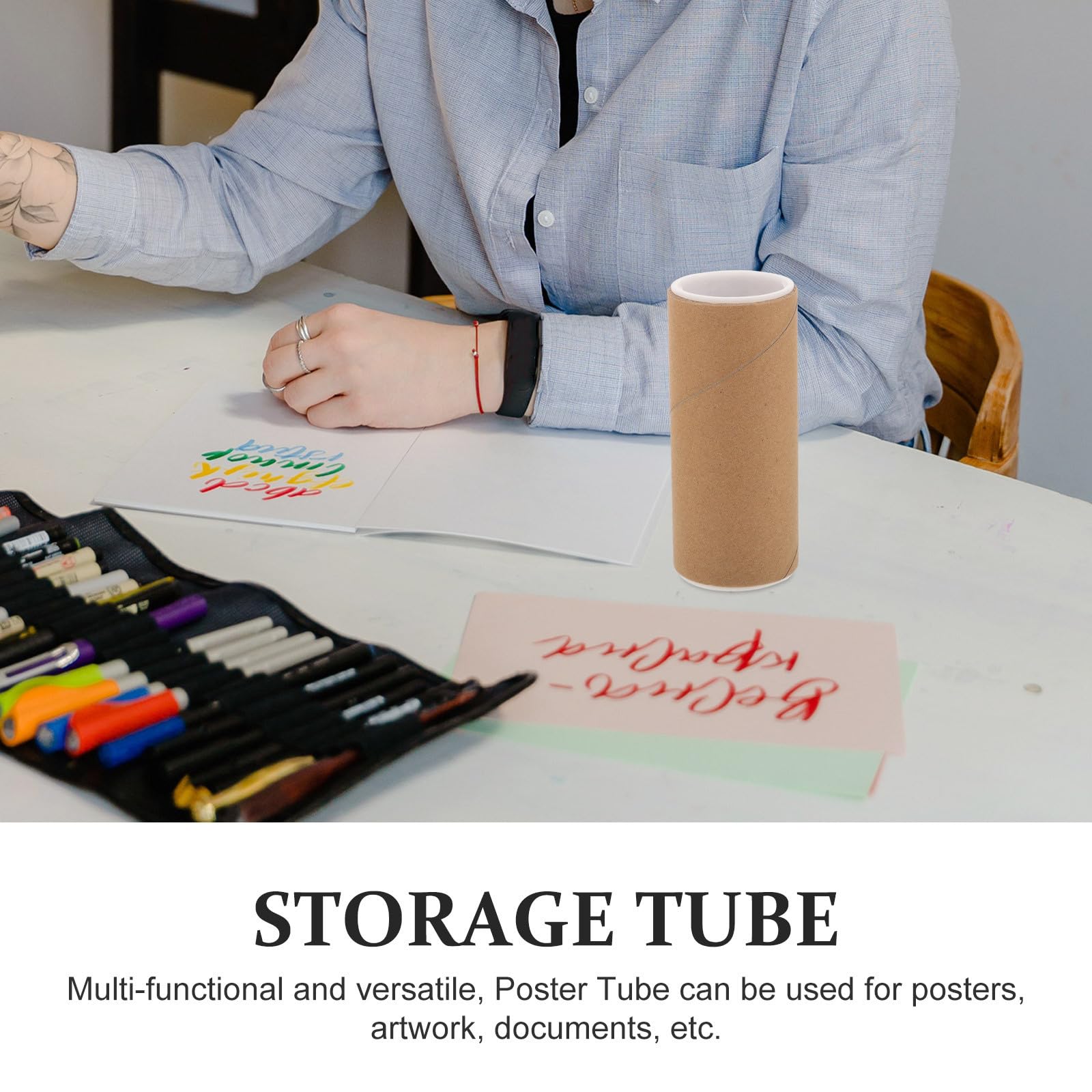 NUOBESTY Lot de 10 Tubes à Pièces en Papier Diamètre Intérieur 40 MM Épaisseur 3 MM Longueur 20 CM Tubes de Rangement Réutilisables pour Pièces de Monnaie et Dessins et Protéger Papiers et