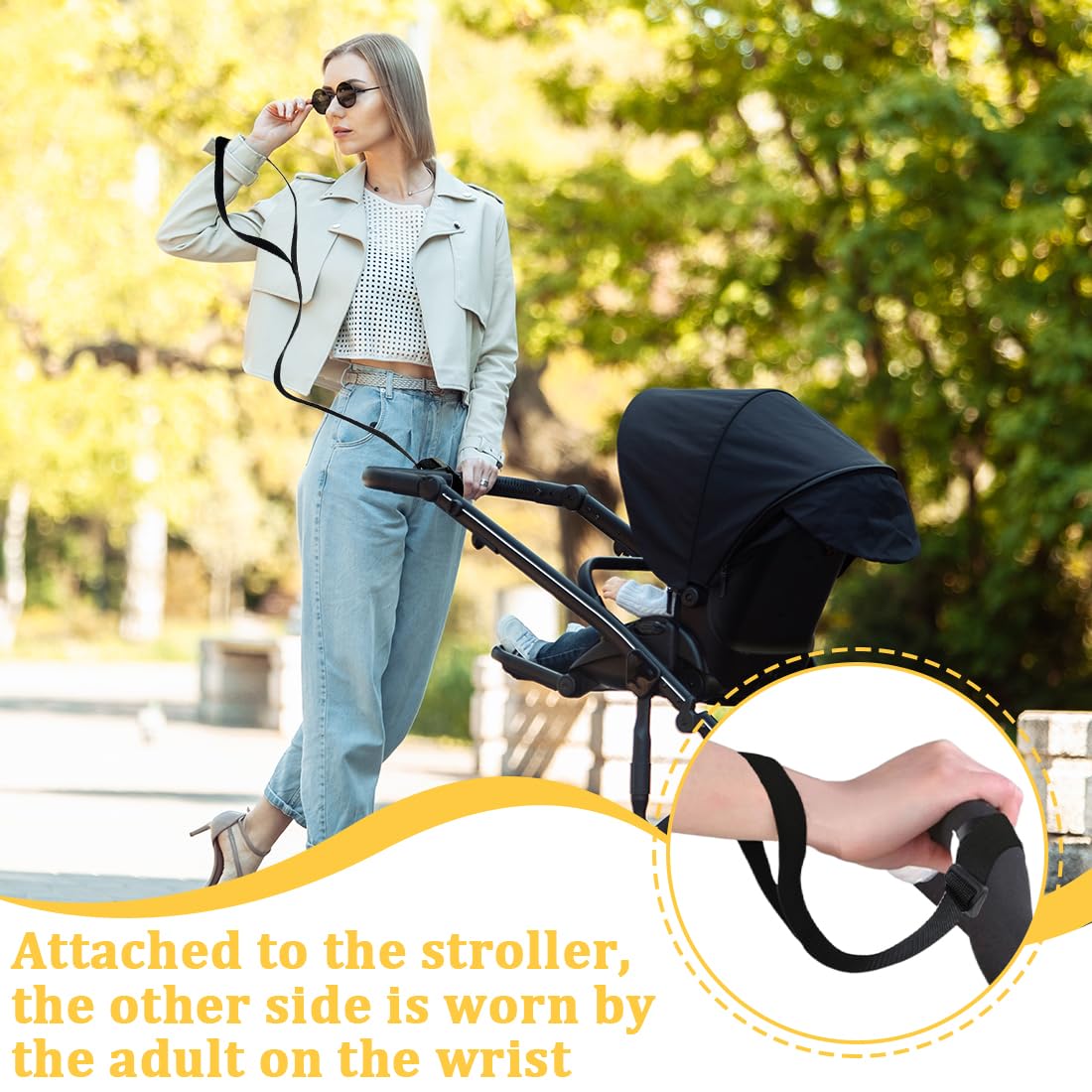 2 pezzi Passeggino Imbracature da Polso Passeggino Passeggino Cinghie Passeggino Passeggino Passeggino Cintura Gancio per Passeggino per Sicurezza Anti-Skid Bambini