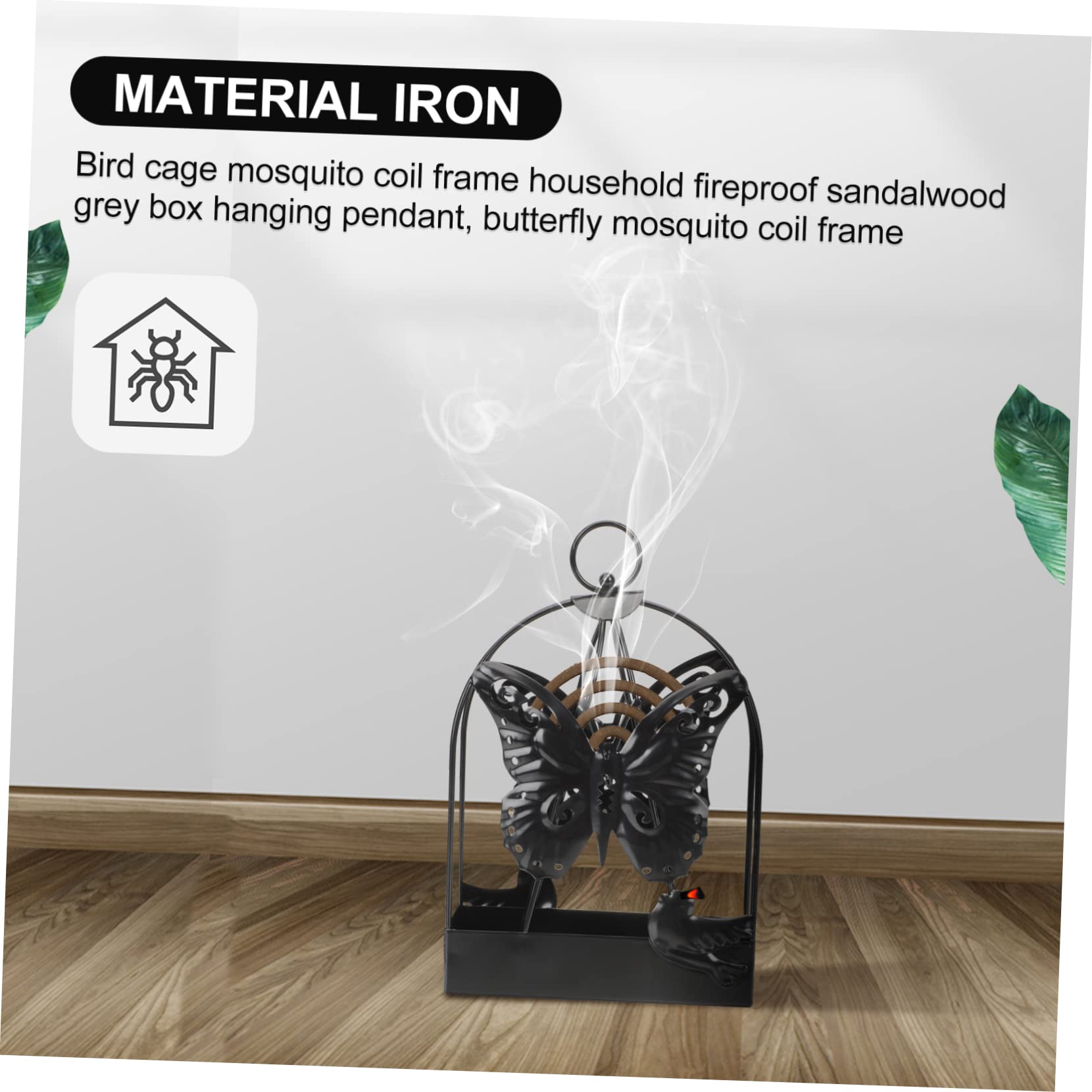 Cabilock 5 Pz Porta zanzariera trappole porta bobina staffa della bobina titolare appeso Porta lumache airsmoke posacenere posaceneri cremagliera Ornamento desktop ferro da stiro Black