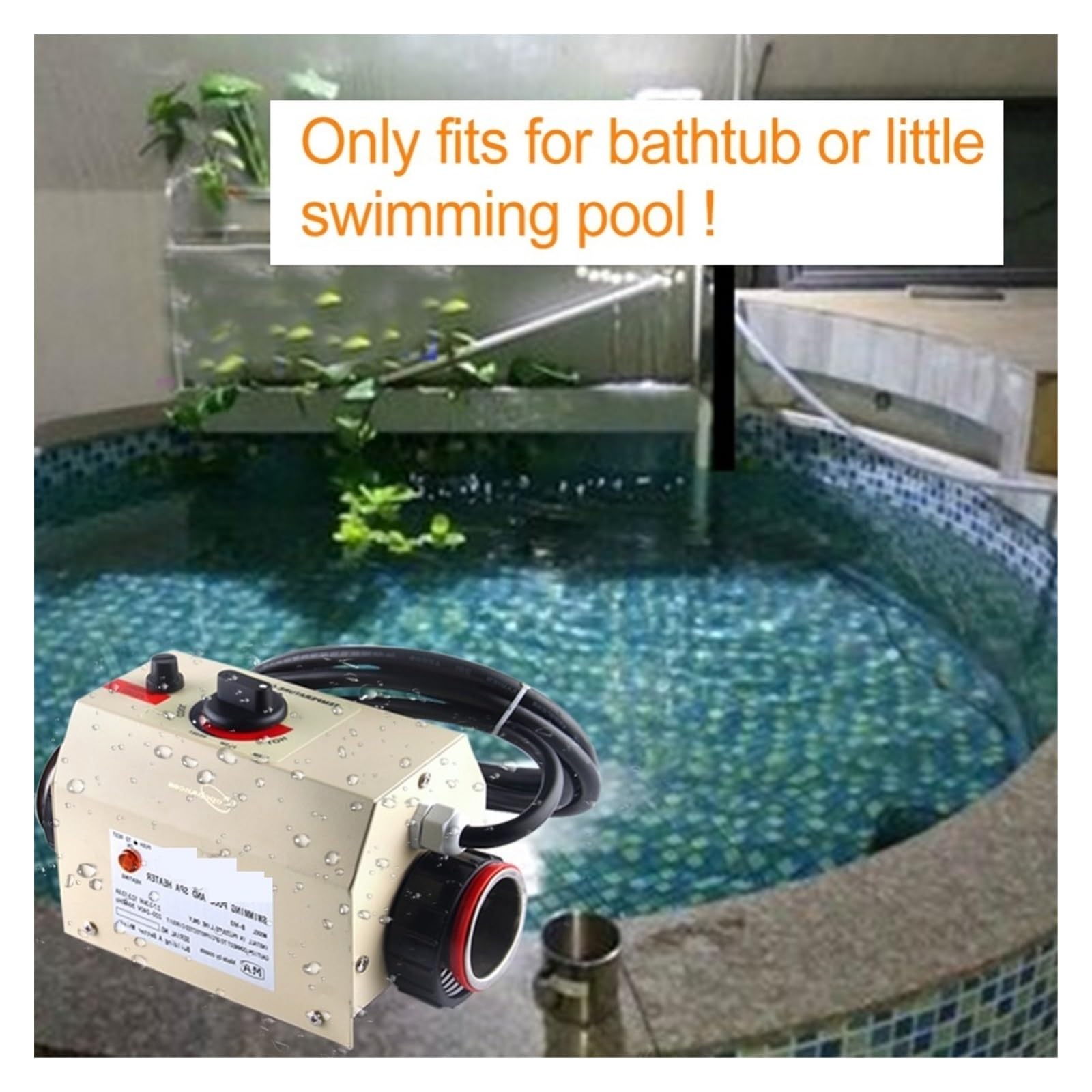 Podgrzewacz Basenowy, 3KW 50 HZ podgrzewacz do basenu i SPA wanna z hydromasażem termostat elektryczny wody