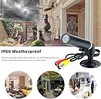 Vista 6 de Vanxse® CCTV 1/3 CCD 1000TVL HD 3.6mm Mini Bullet Security Camera Indoor Surveillance Camera with Bracket