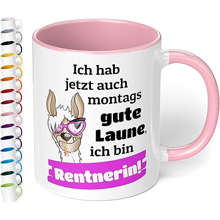 GILDE Porzellan Jumbo-Tasse mit Spruch zum Ruhestand, Geschenke für ...