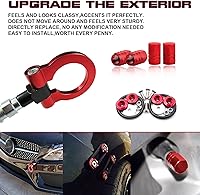 Vista 2 de Xotic Tech - Juego de parachoques delantero de metal con acabado de aluminio con gancho de remolque+ tapas de válvula de aire+parachoques