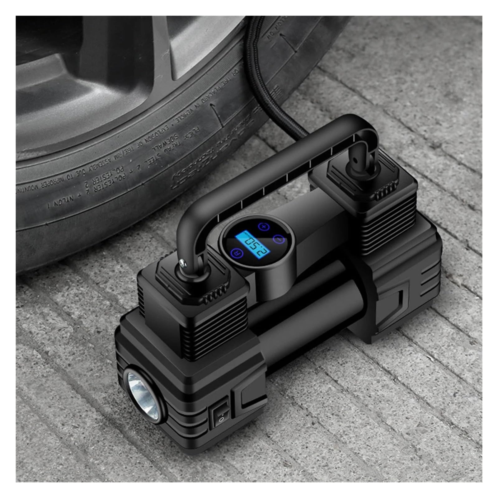 Elektryczna Pompka Do Opon 150 PSI 12 V Samochodowych LED Latarka Awaryjna Inflator Automatyczna Wszystkich Pojazdów Szybkie Pompowanie Wysiłku(Digital)