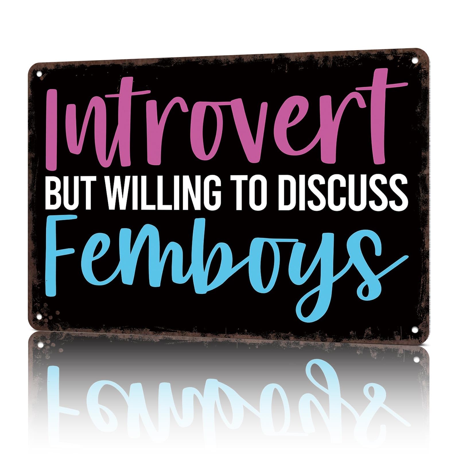 KWQDOZF Vintage Metal Signs Funny Femboy Funny 8x12inch