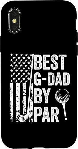 iPhone XXS Best G Dad By Par USA Flag Golf Father's Day Golfing Grandpa Case