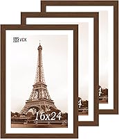 Vista 8 de VCK 8x10 Picture Frames - Black, Wide Border Solid Wood Frame, Display Photo in Horizontal and Vertical, for Home, Office, Gallery, Woodgrain