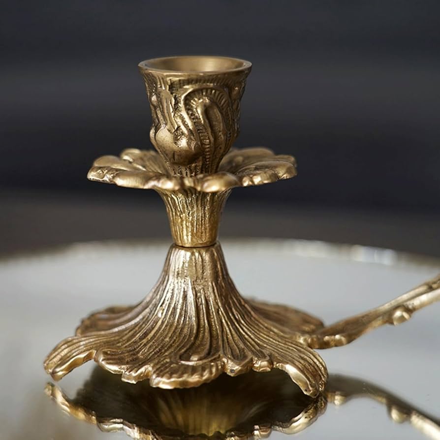 Amazon.co.jp: アンティークスタイル銅燭台ホルダー 18 × 9.5