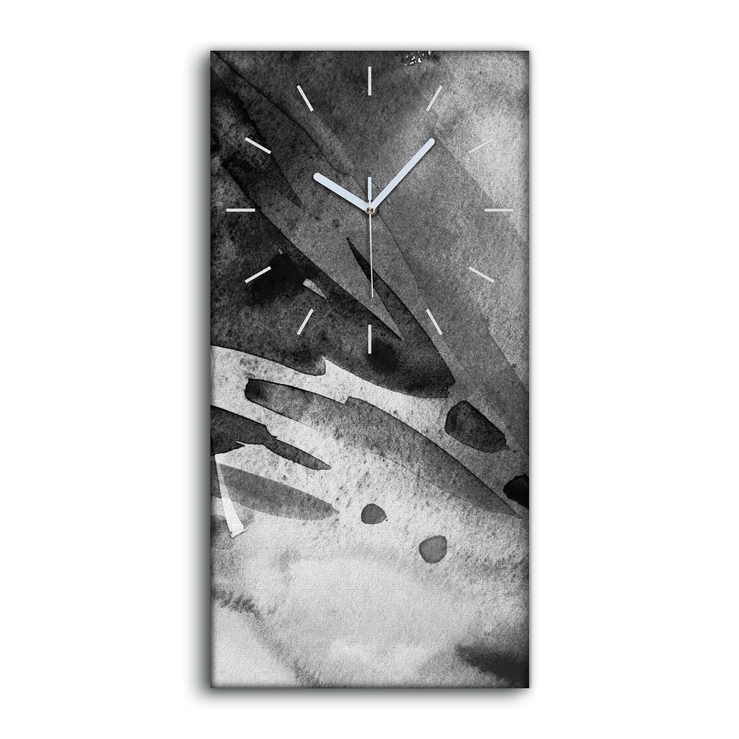 Horloge sur Toile 30x60cm Image Art Moderne - Cadran Silencieux Graffiti Blanc
