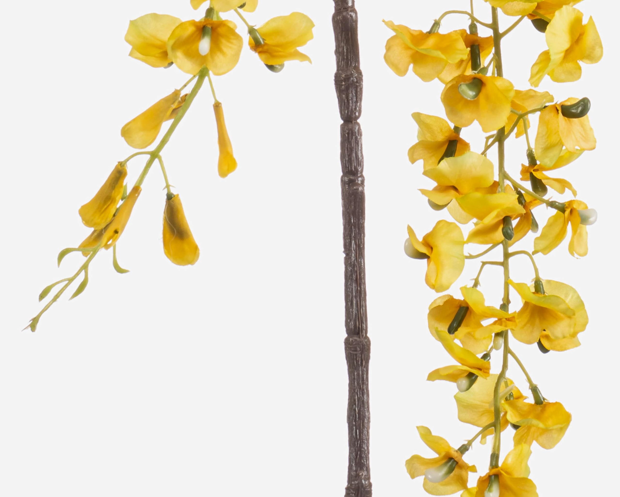 artplants.de Künstlicher Zweig Blauregen NISSRINE mit Blüten, gelb, 145cm | Kunstblumen Blauregenzweig