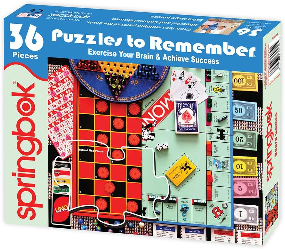 Springbok Puzzle to Remember - Alzheimer & Dementia Activity - 36 Piece Jigsaw Puzzle Board Games - Made in USA