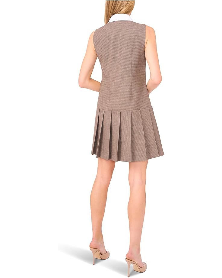 CeCe Sleeveless Houndstooth Pleated Dress - #2 of 2