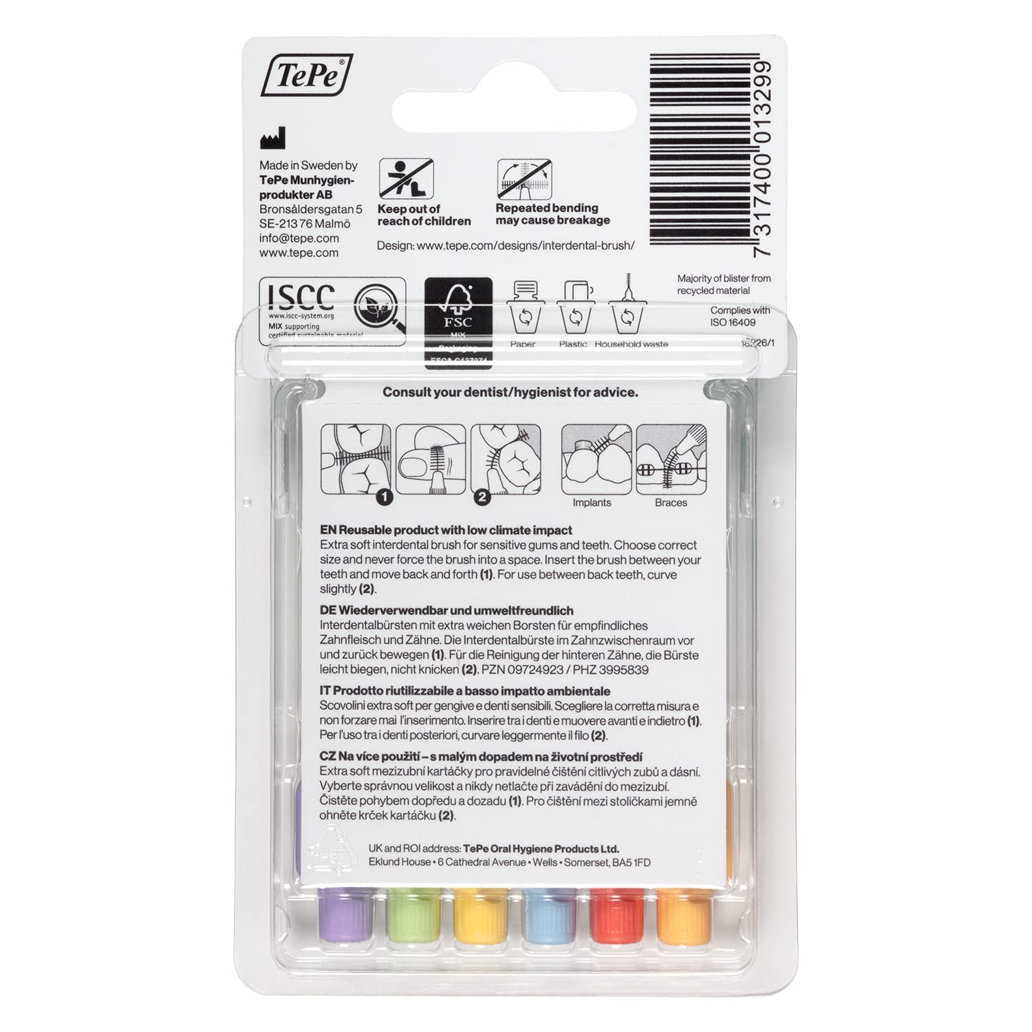 TEPE Blister X-SOFT Diş Arayüz Fırçası (1x 6 Adet) Karışık Set (2 paketi)