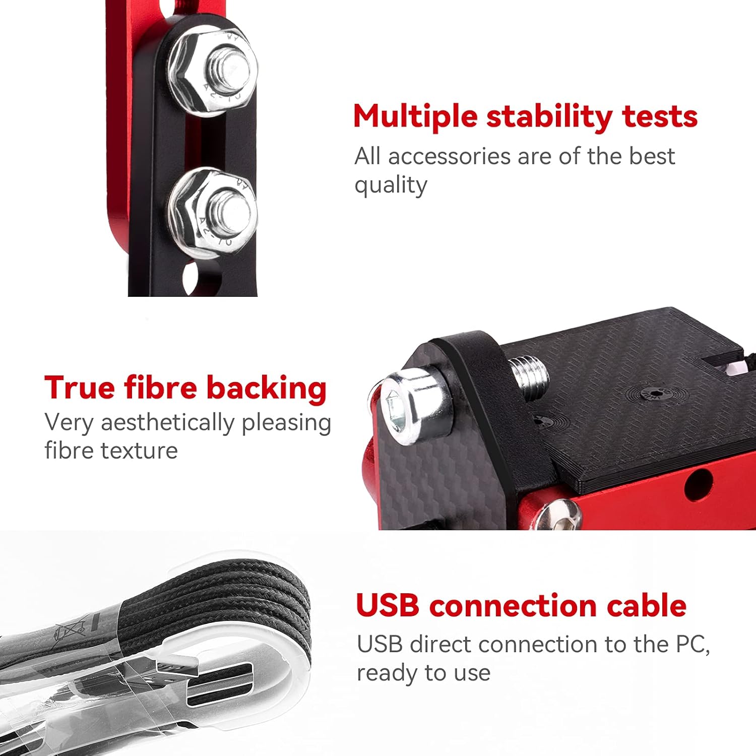 aikeec 64 Bit USB Handbrake with Clamp for PC Windows Sim Racing Games G25 G27 G29 T500 FANATECOSW Dirt Rally with Handle Grip - Image 5