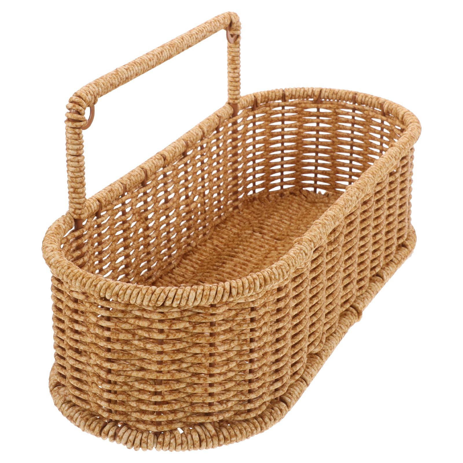 Cesta colgante retro tejida para organizar sin romper azulejos en cocina y oficina