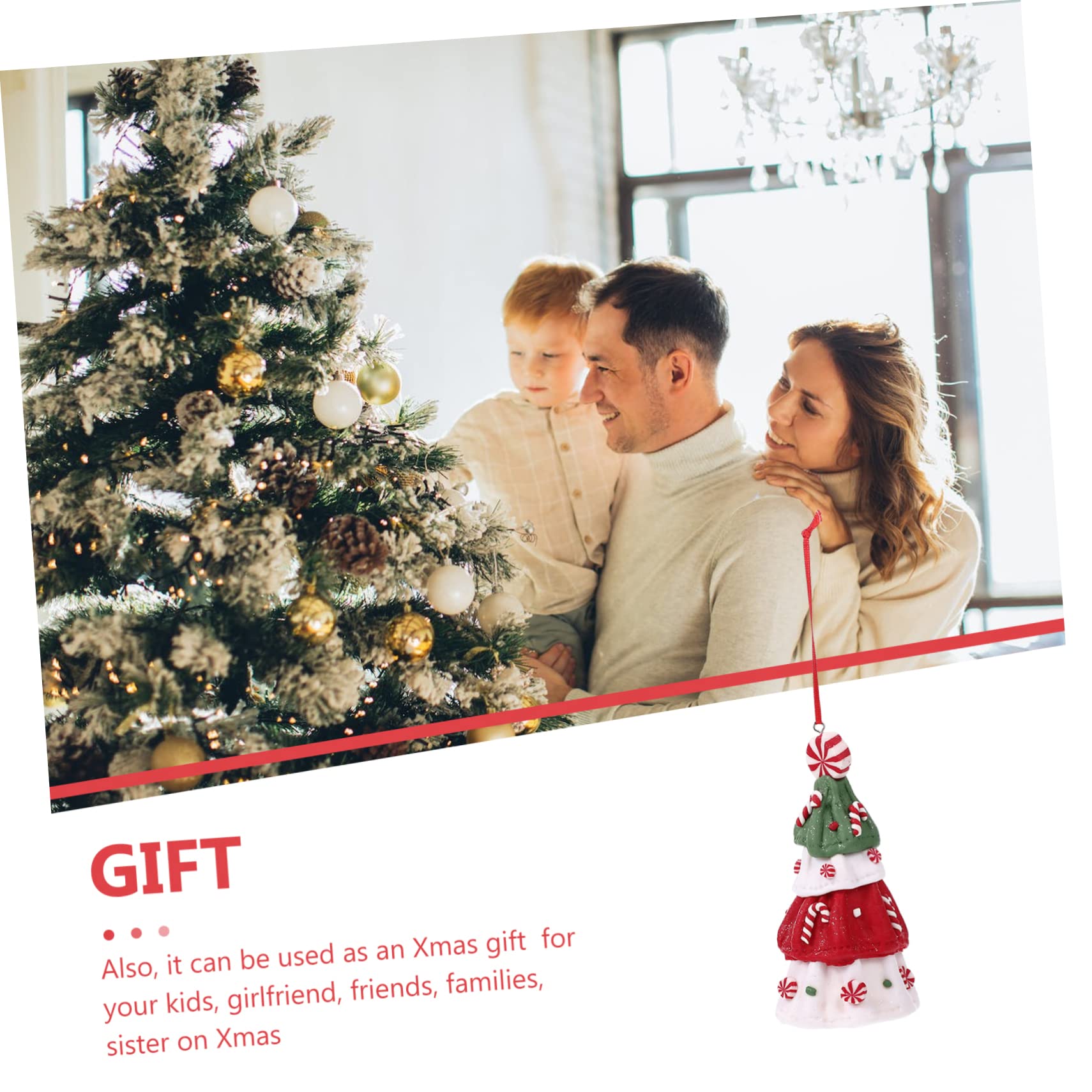 PRETYZOOM 5St Christbaumschmuck weihnachtsdeko christbaumfiguren Weihnachten hängen Weihnachtsanhänger Weihnachtsbaum-Hängeornamente Weihnachtsbaumschmuck zum Aufhängen weichen Lehm
