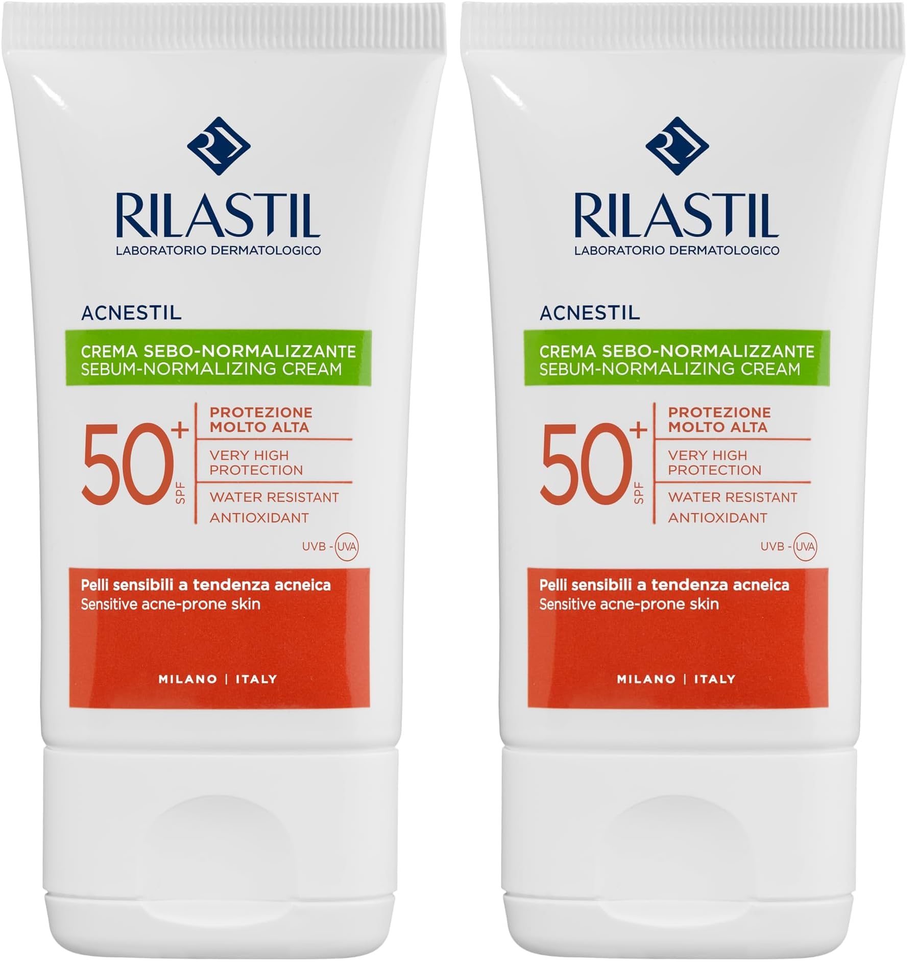 Rilasti Sun Sys Acnes F50 40M (Lot de 2)