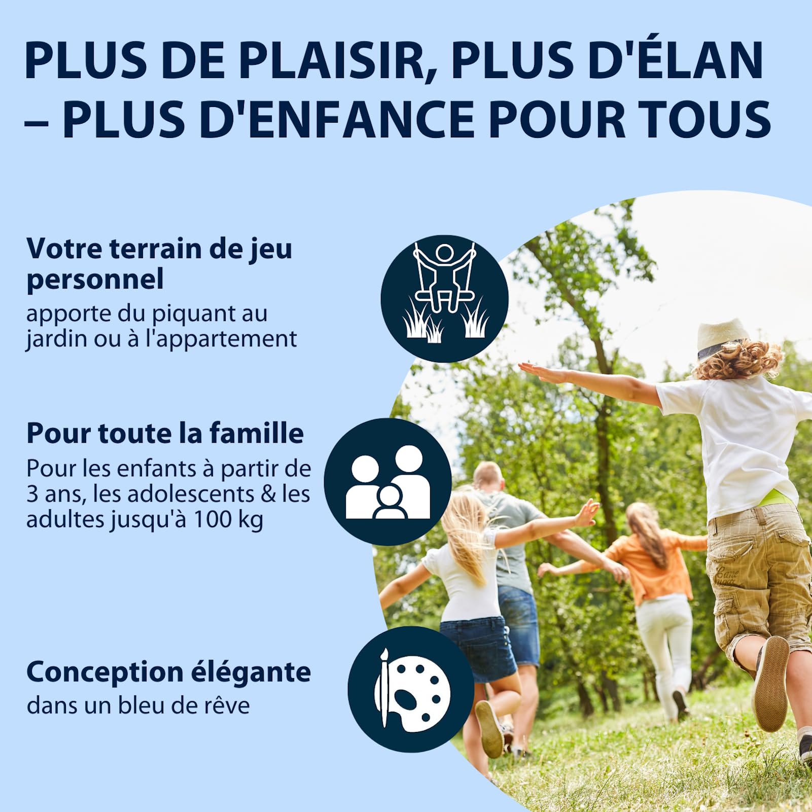 HUDORA Balançoire Nid 90 - Balançoire nid en Plastique pour jusqu'à 100kg - Balancelle Suspendue de 90cm de diamètre pour intérieur et extérieur