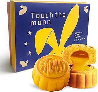 KWOLYKIM 6 Pack Lime Cheese Lava Mooncake, 2025 Mid-Autumn Festival Moon Cakes Asian Pastry Gifts 青檸芝士流心月餅一盒六個(10.59oz/300g) (Lime Cheese Flavor)