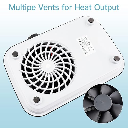 Miniatura 5 de Colector de polvo de uñas recargable con 2 filtros reutilizables, potente máquina de succión de polvo de 80 W, colector de polvo con succión