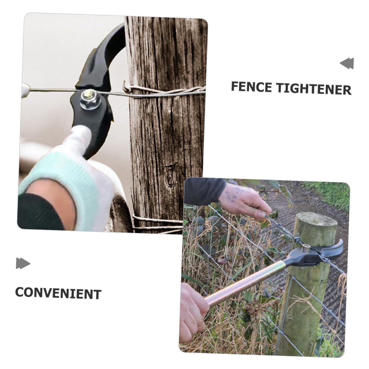 Tensor para Alambre de Valla Jardín Herramienta Práctica para Cables Cuerdas y Cadenas Mango para Mayor Palanca Diseño para Cercas Agrícolas