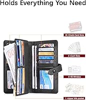 Vista 9 de BOSTANTEN - Cartera de piel auténtica para mujer con bolsillo con cremallera), BL3162011Kcoffee C-Naranja Marrón