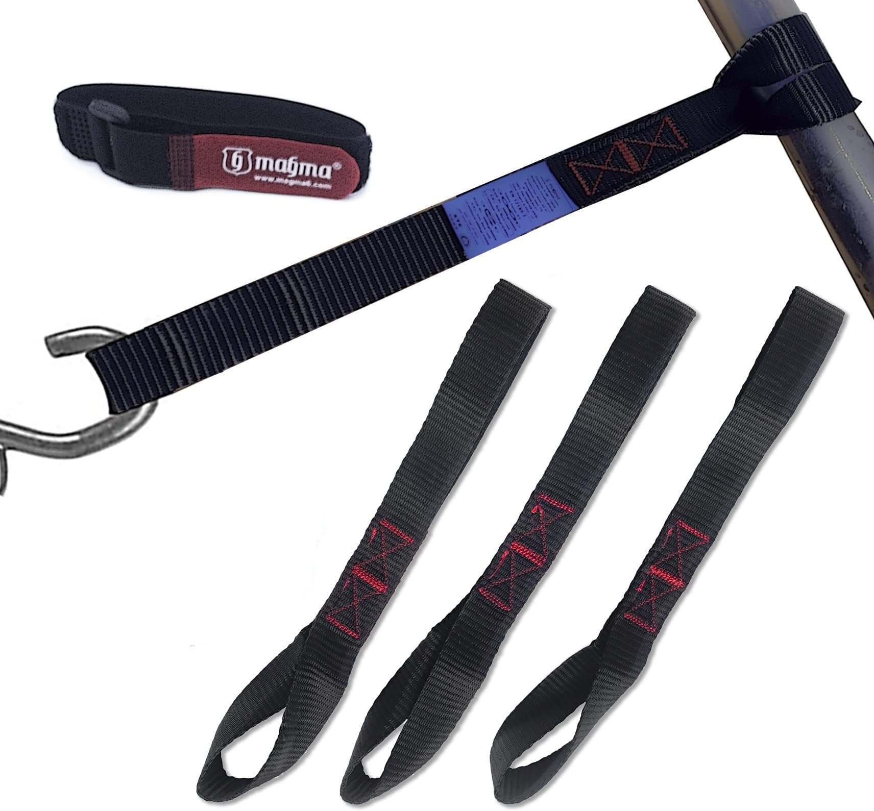 10 Stück Zurrschlaufen 30cm Orange - Motorrad Spanngurte 1000kg Traglast