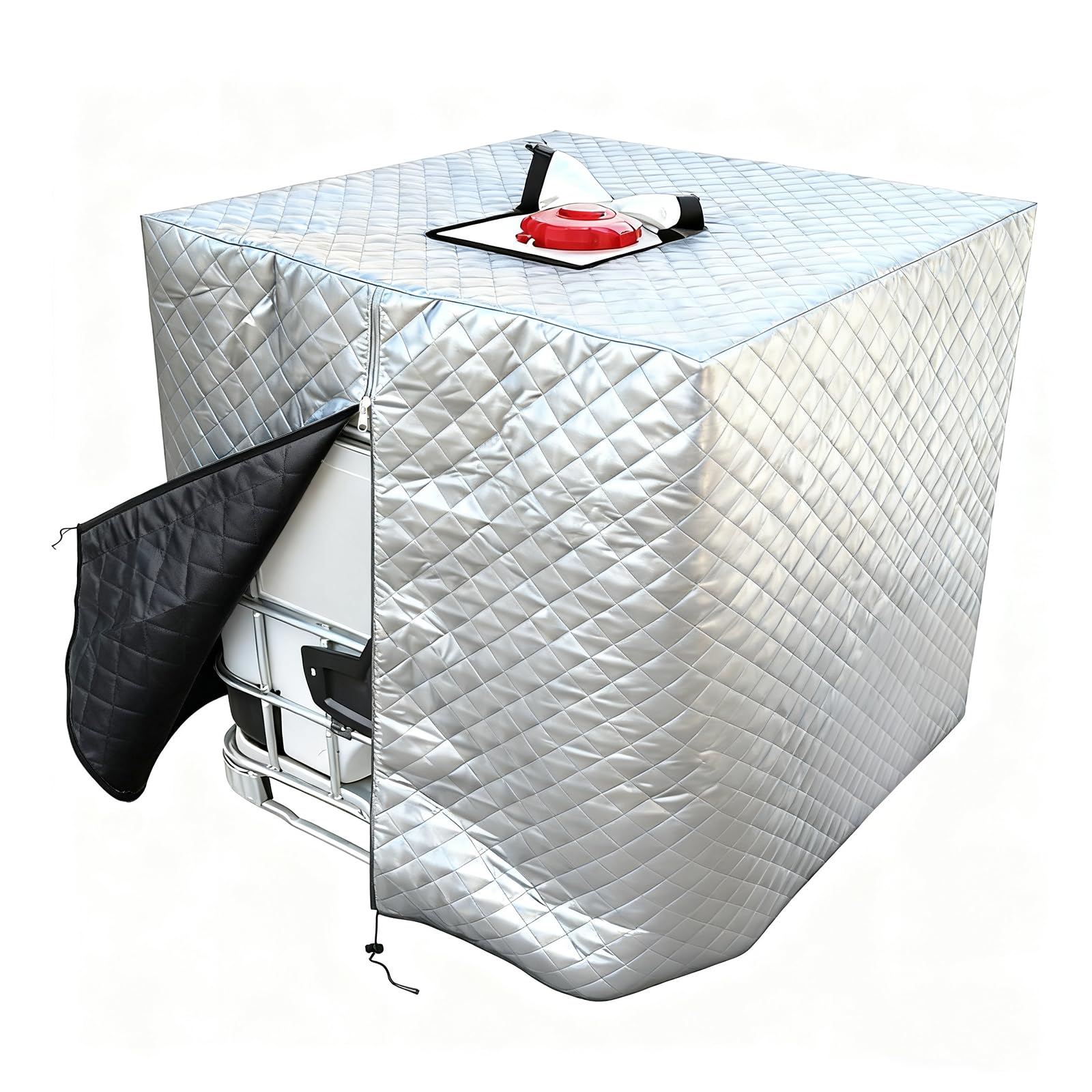 Housse thermique pour réservoir IBC 1000 l - Bâche résistante au gel avec isolation thermique - Housse de protection imperméable pour réservoir d'eau de pluie - Protection UV contre la formation