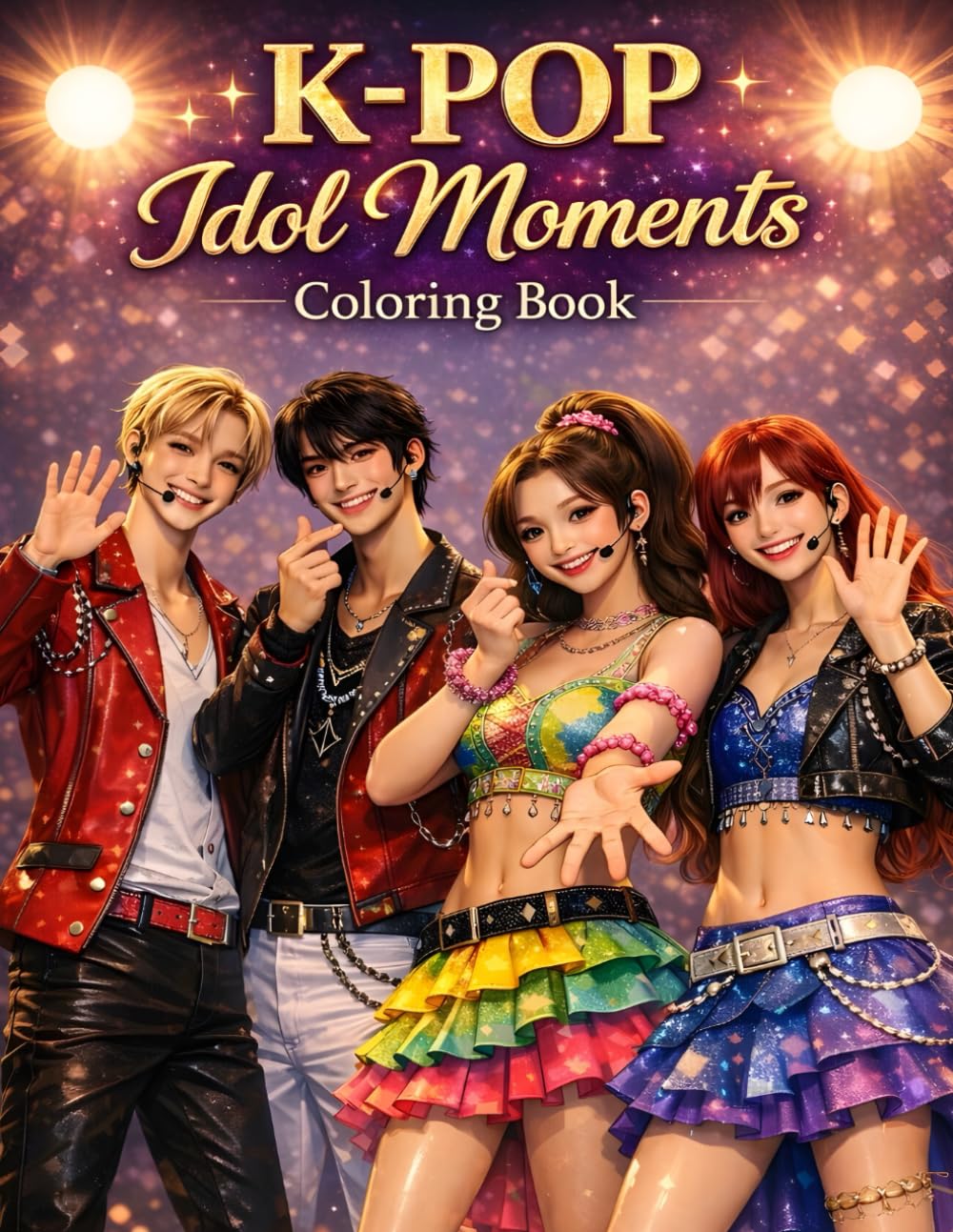 K-Pop Idol Moments Coloring Book: Concert Nights, Glam Looks & Iconic Idol Moments to Color for Teens