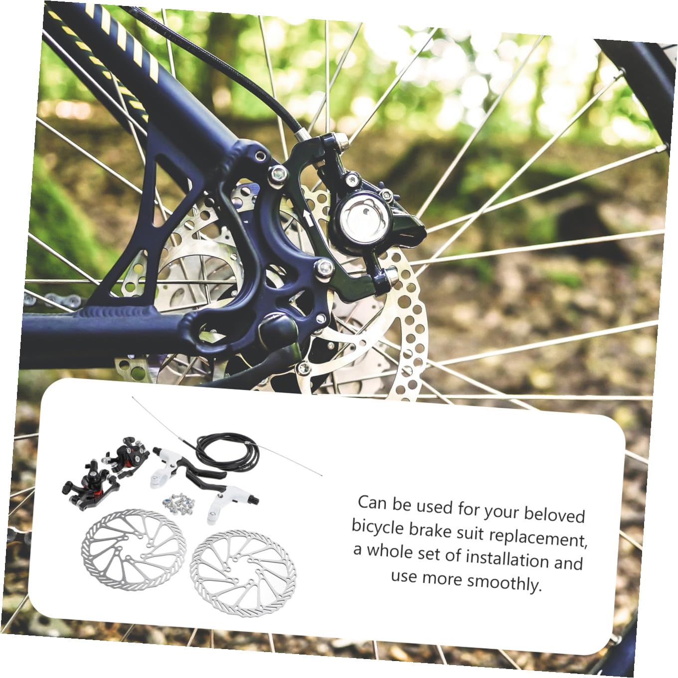 ibasenice Pastiglie Freno Disco per Bici da Strada e Mountain Bike, Design a Foro Cavo e Struttura Multisparone, Set 1 Nero