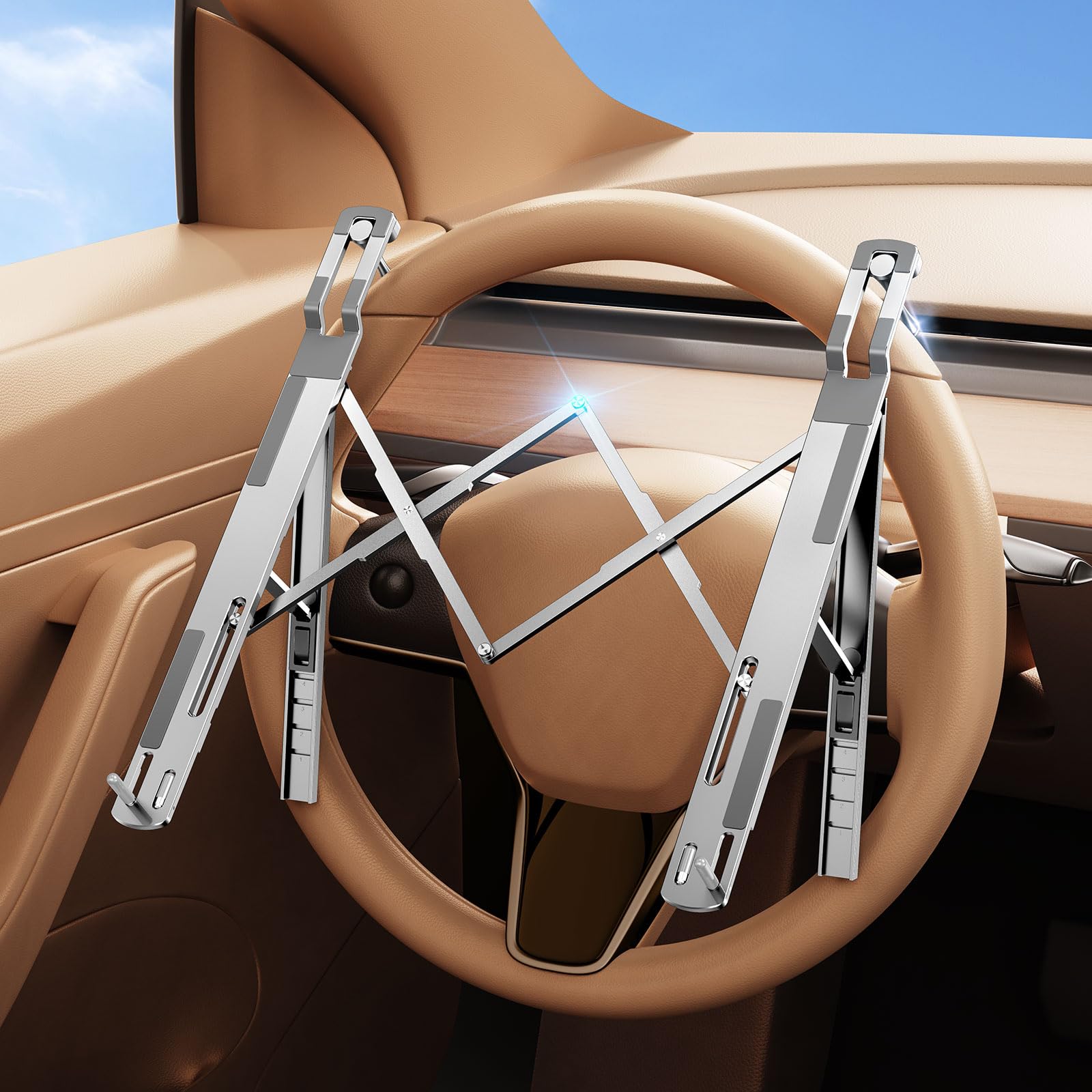 Auto-Laptophalterung, Lenkradablage, höhenverstellbar, Auto-Schreibtisch für Laptop, Computer, Tablet, faltbarer tragbarer Schoß-Laptop-Ständer für Auto, Fahrzeug, Arbeitsplatz, Zubehör, LKW