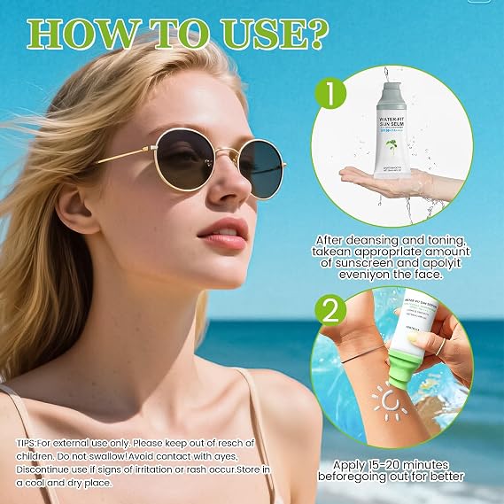 Centella Sunscreen, Face Sun Cream Spf 50, Korean Sunscreen, Madagascar Centella, Hydrating Sun Lotion for Light, Protection Essence for Oily Skin, Korean Moisturizer Pa++++-50ml *2