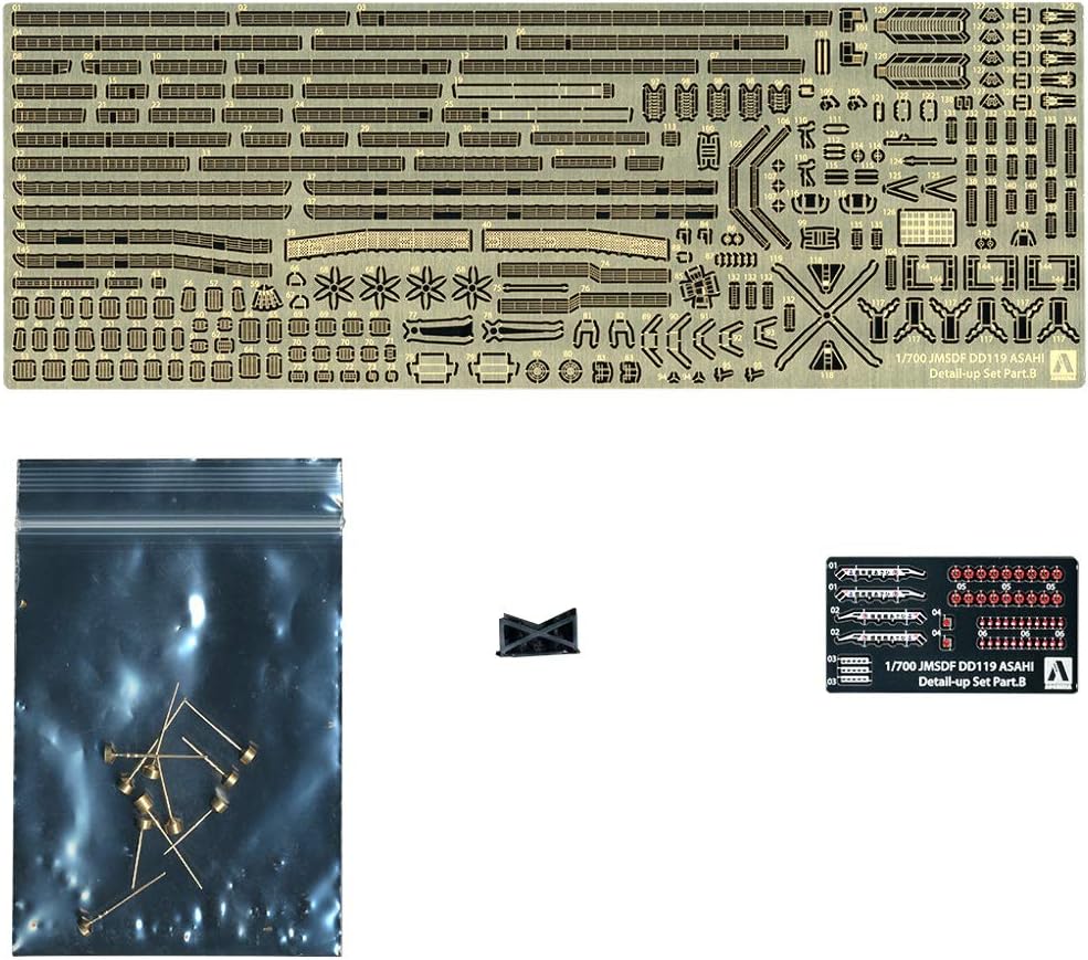Aoshima Bunka Kyozai 1/700 Water line Detail up Parts Escort Asahi Type Dedicated Etching Set Parts for The Model Car