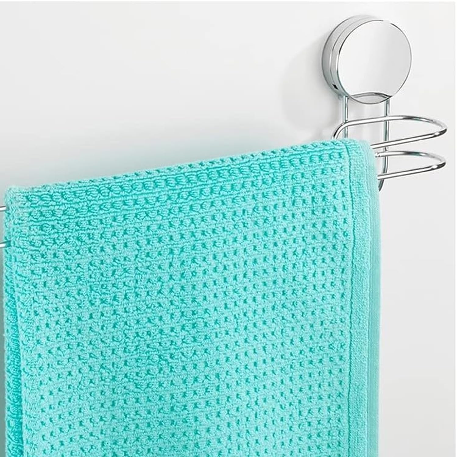 Wall Mounted Towel Rail - Wall Mounted Towel Holder, Metal, 6 x 45 x 13 cm, Chrome, Grey, nd - Image 2