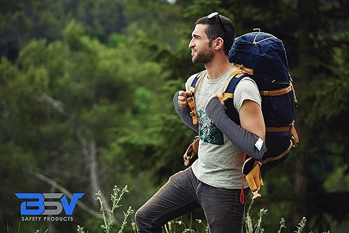 Miniatura 2 de BSV - Mangas protectoras de brazo resistentes al calor, arañazos, cortes y cuchillos con orificio para el pulgar, a prueba de mordeduras de 18