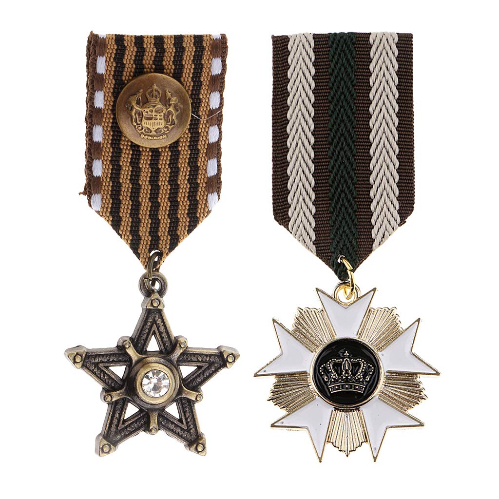 Badges Broche Militaires Steam Punk – Lot De 2, En Alliage Et Tissu – Pour Hommes, Décorations - 3