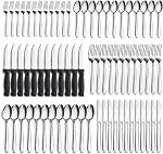 Pleafind 48-Pcs Silverware Set for 8, Flatware Set with Steak Knives, Stainless Steel Cutlery Set, Include Forks Spoons and Knives Set, Dishwasher Safe Utensil Sets for Home Restaurant