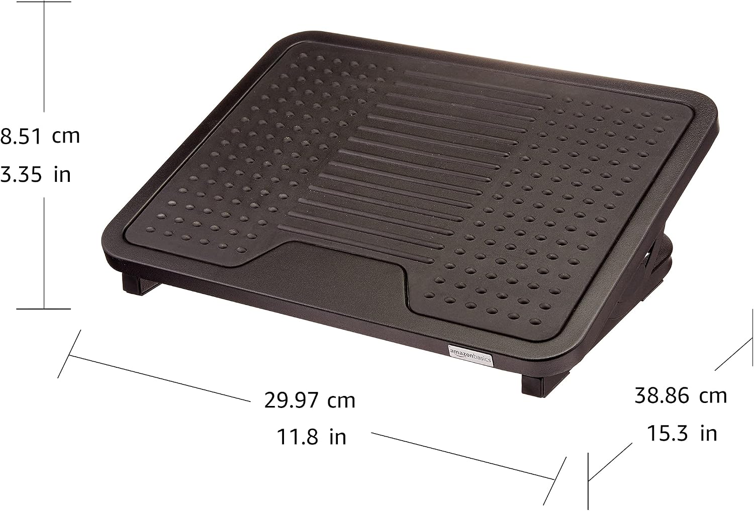 Amazon Basics Under Desk Foot Rest - Black
