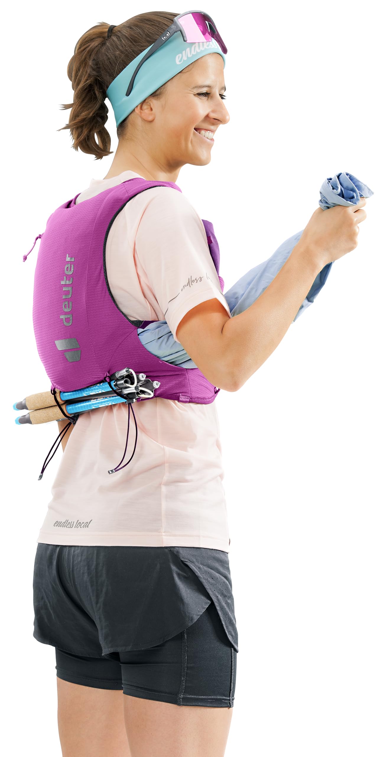deuter Traick 5 SL damska kamizelka do biegania, Lotus-mystic, S, Minimalistyczny