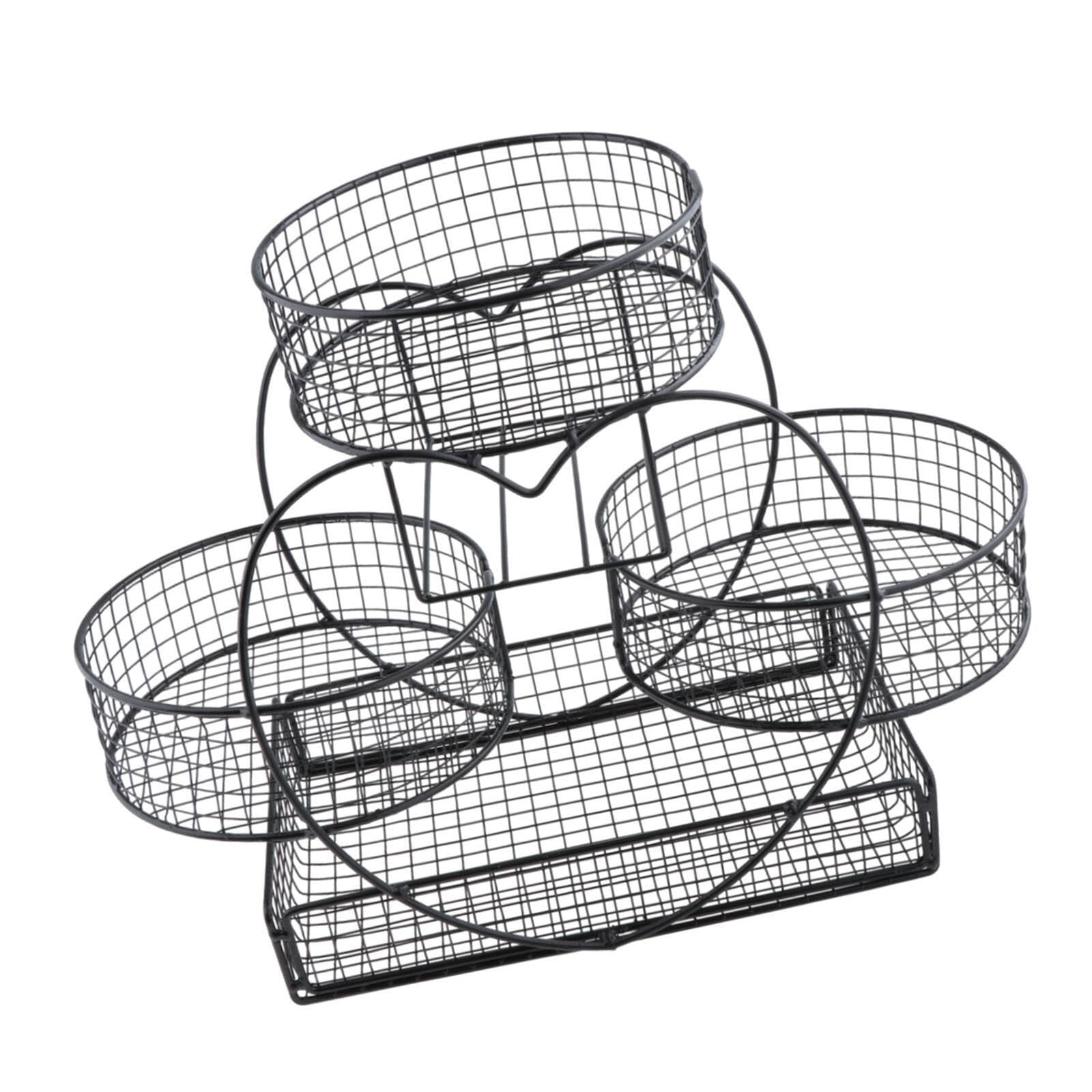 TWISAXC Stylish Fruit Basket Holder Sturdy Displaying Organizing Vegetables Breads Fruits In Kitchen Air Circulation Onion Potato Bread Snack Produce Holder Organizer