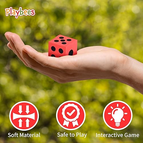 Miniatura 6 de Juego de dados grandes de espuma, paquete de 36, dados de colores para niños, ideal para aumentar las habilidades matemáticas, grandes regalos y