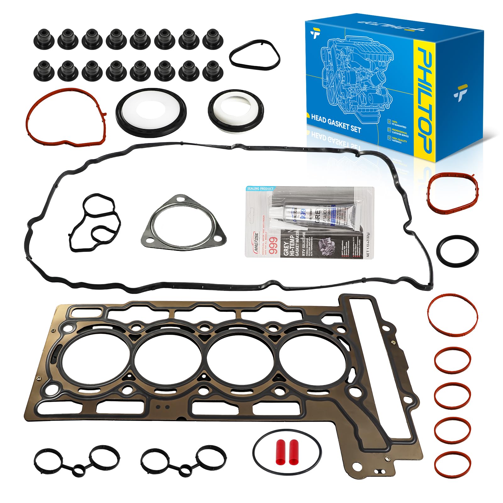 PHILTOP Head Gasket Kit for Mini Cooper 2007-2012 1.6L/1.6T | Engine Cylinder Head Gasket Set, OE# 9815416 IM, 9815416