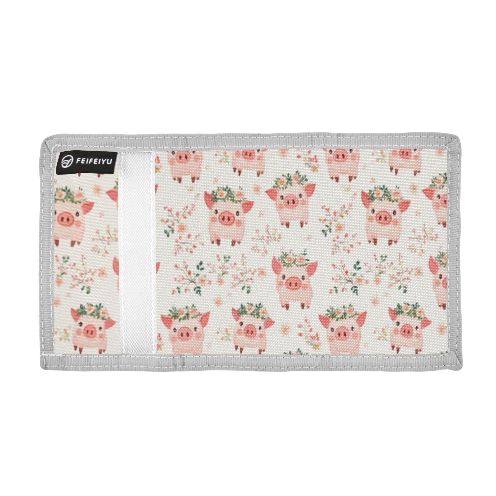 Wusikd Cute Pigs Wreaths Kids Wallet for Boys Girls Toddler Trifold Wallet Novelty Wallet for Teens Women Men