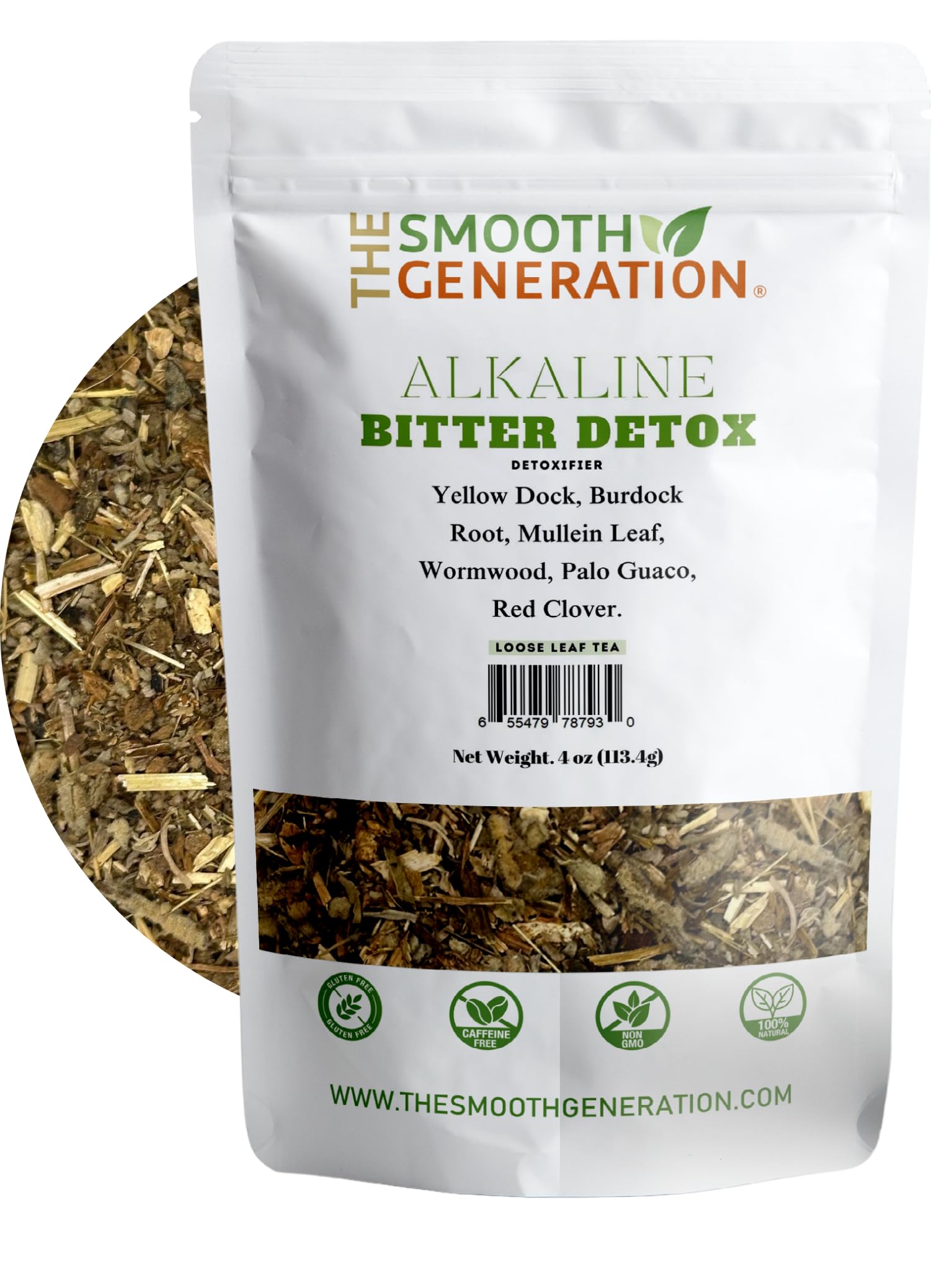 Alkaline Bitter Detox Tea - Herbal Digestive & Detox Support - 100% Natural, Vegan, Non-GMO, 4 0z Loose Leaf Tea