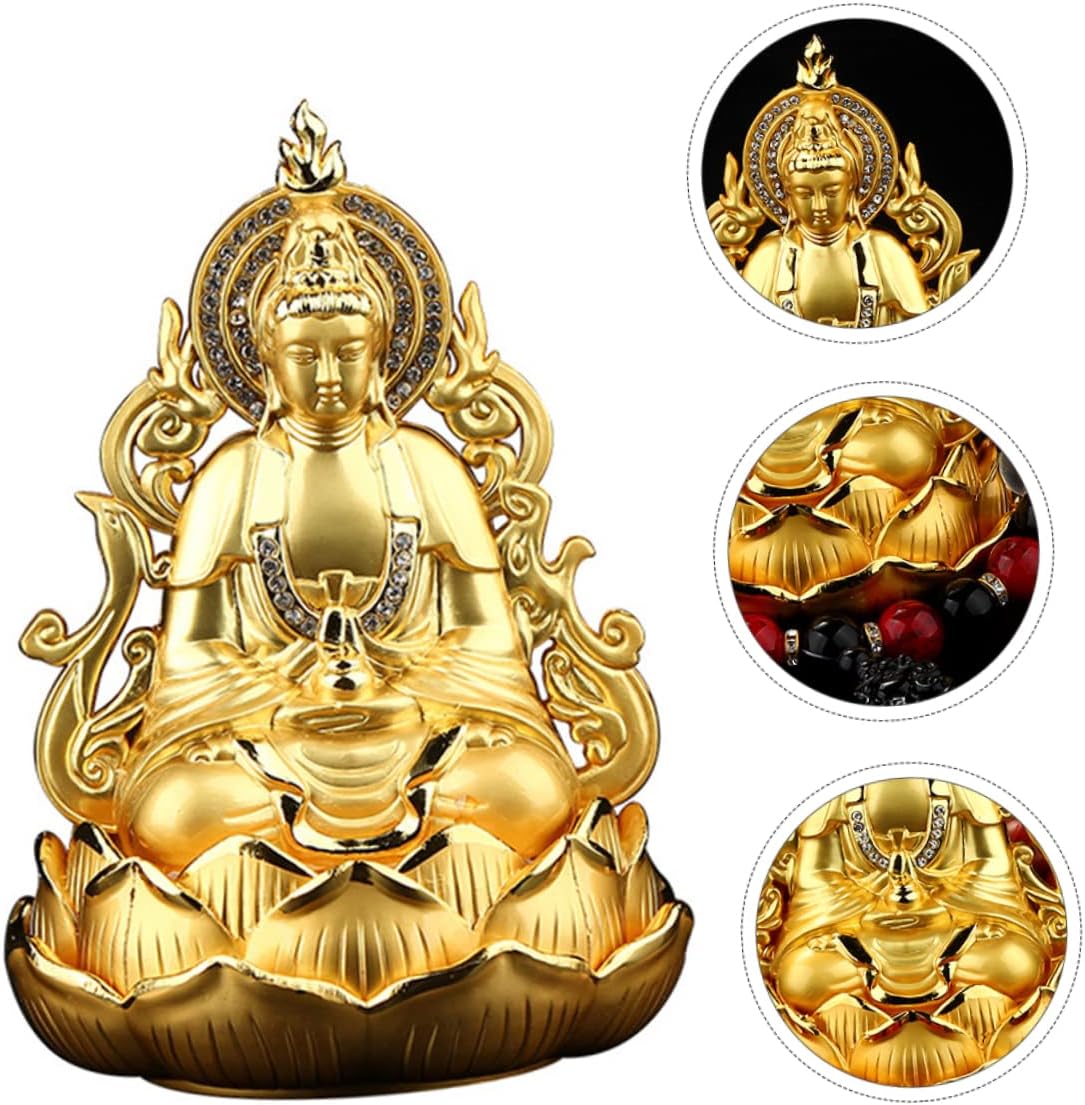 Alipis Car Air Freshener Diffuser Kwan-yin Figurine Natural Aroma for Car Decor