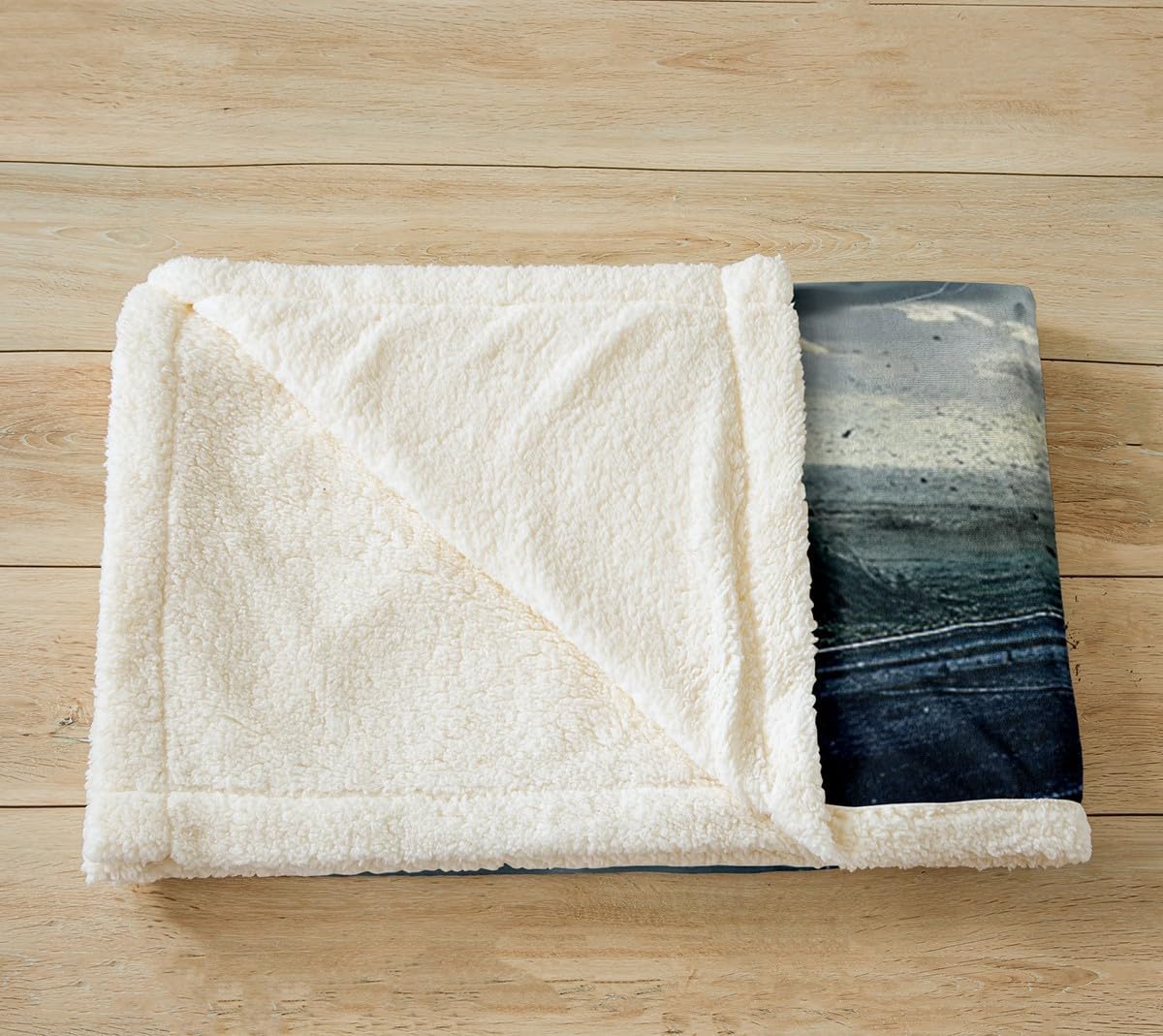 Tornado Theme Plush Blanket Tornado and Lightning Pattern Sherpa Blanket Nature Black Gray Unique Fleece Throw Blanket for Couch Bed Sofa Adults Fuzzy Blanket Ultra Soft Room Decor Throw 50"x60" - Image 3