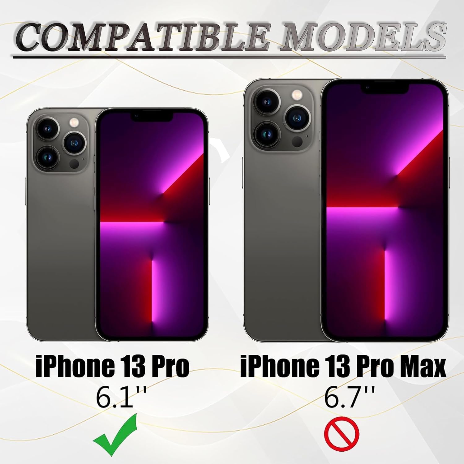 Sostituzione del coperchio del vetro posteriore 13 Pro per iPhone 13 Pro Sostituzione del vetro posteriore posteriore da 6,1 '' con kit di strumenti di riparazione (Grafite)