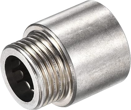 MECCANIXITY Shower Head Extension Arm, Stainless Steel Extension Pipe Fitting 20mm G1/2 Female to G1/2 Male Thread Reducer Coupling Adapter Connector